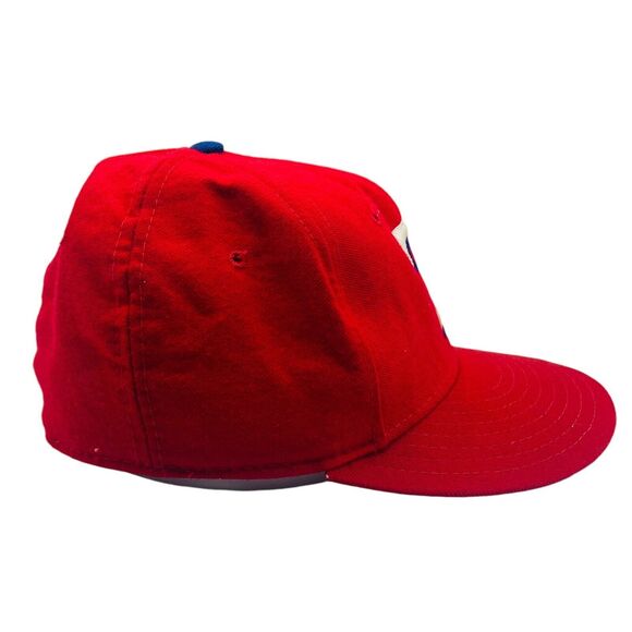 Vintage Texas Rangers New Era 5950 Fitted Hat Pro Model 100% Wool Size 6 7/8 USA - Picture 3 of 6